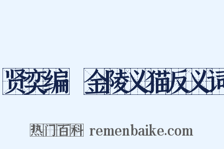 贤奕编·金陵义猫反义词是什么意思的图片